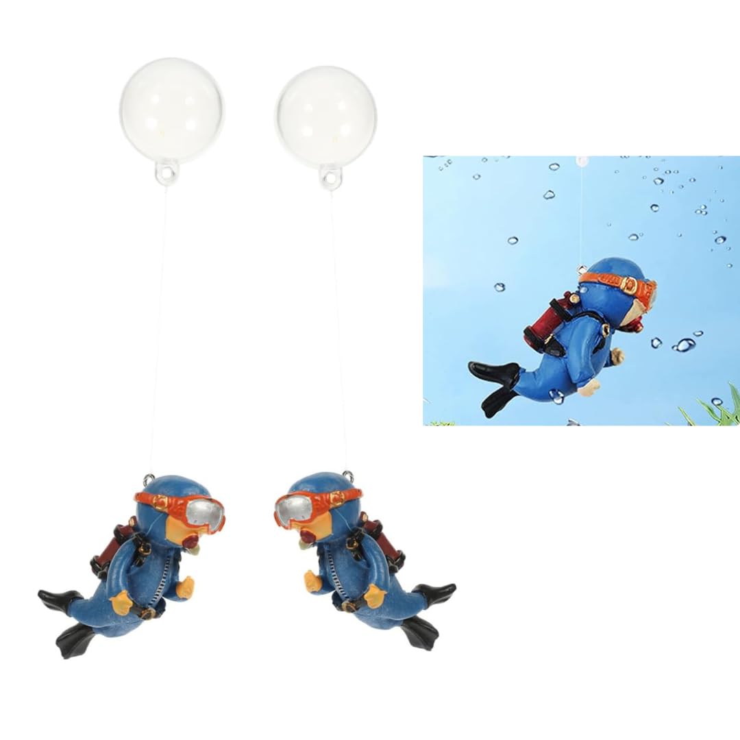 SANSEFERO Premier Plants Floating Mini Cute Diver for Aquarium Fish Tank Decorative Simulation Ornaments (Diver Pack of 2) (B0CQG92BYD) Amazon Price History, Amazon Price Tracker