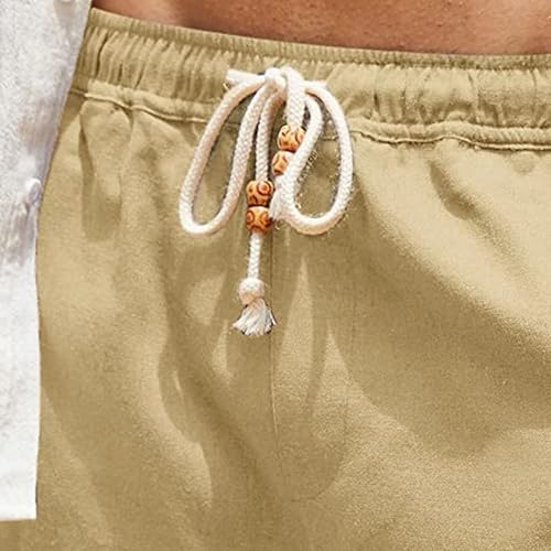 Shorts casual clásicos para hombre con bolsillos y cintura elástica miniatura 2