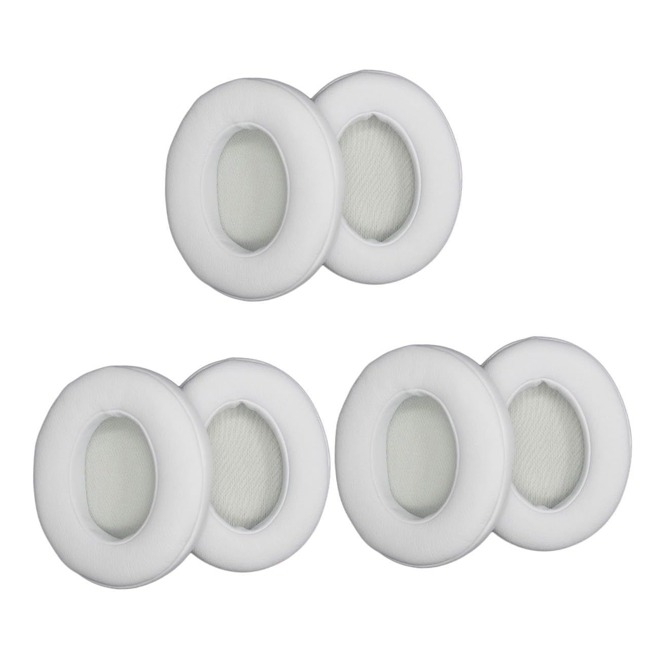 OSALADI 6pezzi Cuscini Auricolari Di Ricambio Proteina Sintetica Facile Installazione e Comfort Prolungato Compatibili Con Cuffie Standard Bianco