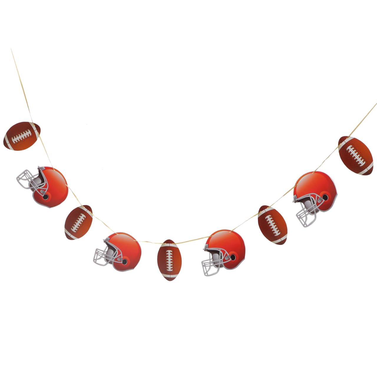 PRETYZOOM Rugby Themed Party Pull Flag Banner 5.79X3.43In Lightweight Hanging Football Decoration for Game Day Birthday Sports Events