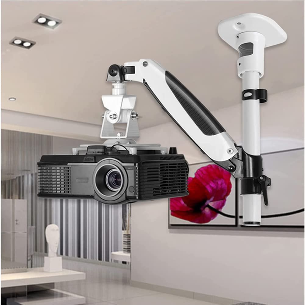Soporte de proyector, soporte de techo de pantalla de proyector universal, kit de montaje de pared de proyector de 360 grados de aleación de aluminio, capacidad de carga máxima de 6,5 kg para cámara