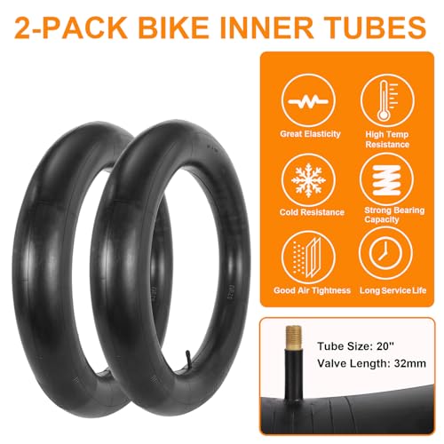 2-Pack 20×4.0 Fat Bike Tire, 20 Inch Mountain Bike Tires &