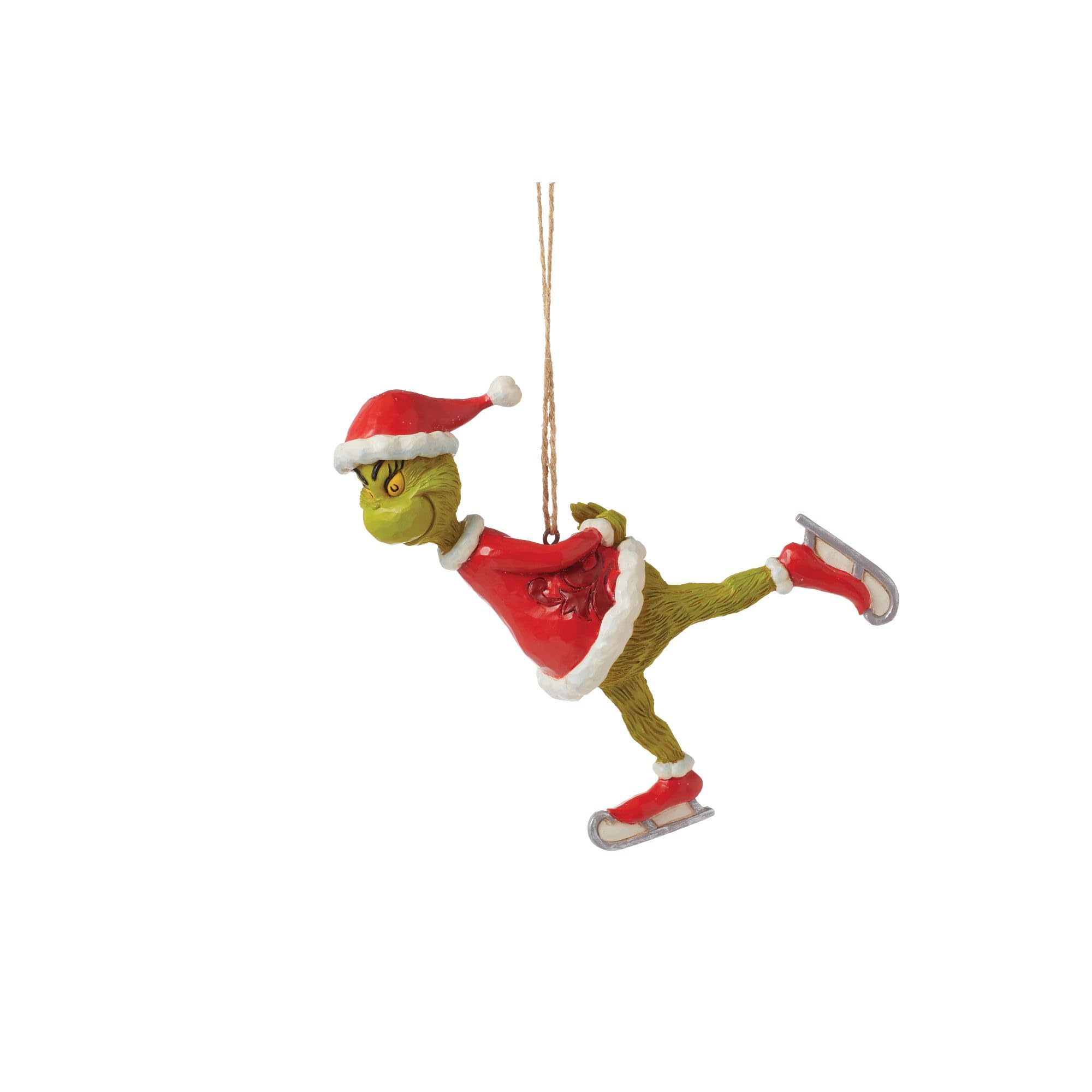 Jim Shore Grinch Skating Ho Hanging Ornament, Multicolor, height 12cm - Image 2
