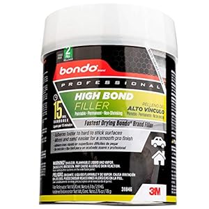 Bondo Professional High Bond Filler, Adheres Faster on hard-to-stick Surfaces, Mixes and Sands Easier for a Smooth Pro…