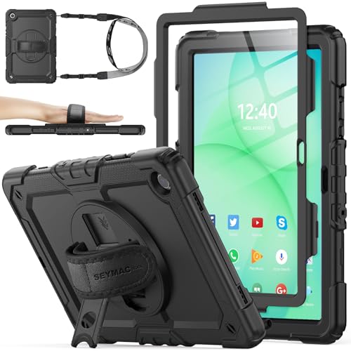 SEYMAC stock Case for Samsung Galaxy Tab A11+ Plus/A9+ Plus 11'', Full-Body Drop Protection Case with Screen Protector Pencil Holder [360° Rotating Hand Strap...
