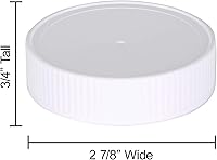 Vista 2 de Pinnacle Mercantile Tarro de plástico Mason de boca regular con tapas blancas atornilladas, paquete de 24 tapas de almacenamiento de tarros