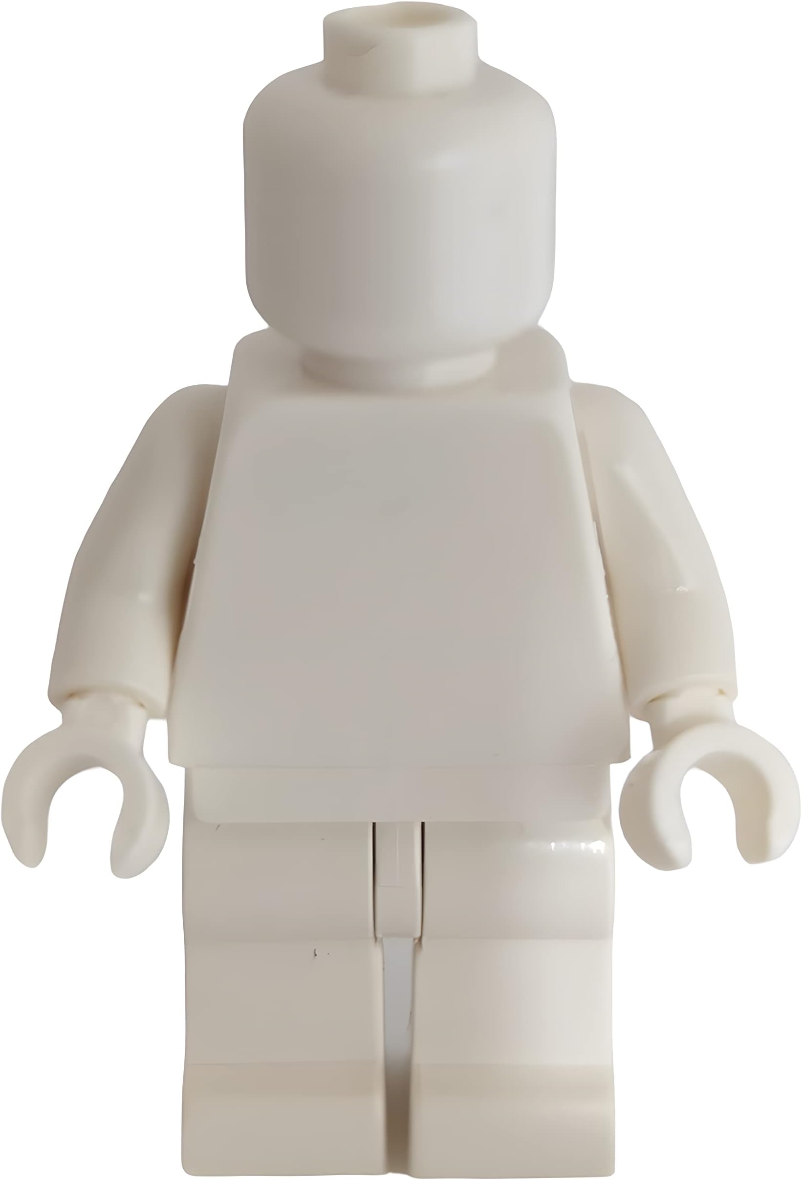 Minifigure Plain All White Monochrome Head Body Torso Arms Hands Legs