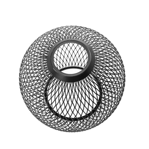 Kisangel Hollow Out Metal Lampshade Iron Lamp Shade Ceiling Lamp Cover for Bedroom Premium Iron Spherical Light Cover Easy to Install Decorative Lighting Fixture