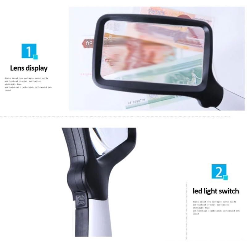 Lente d'ingrandimento portatile pieghevole con 5 luci a LED Lente d'ingrandimento ottica ad alta definizione
