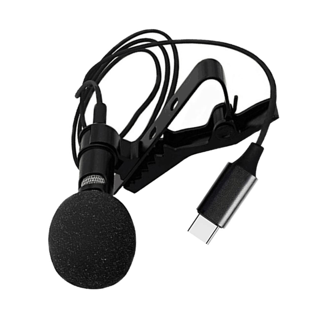 Yardenfun Wired Condenser Microphone for Phone Lavalier Mic Clip USB c Mini Karaoke Mic Easy Install