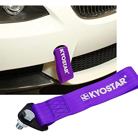 Kyostar High Strength Racing Tow Strap for Front Rear Bumper Hook(Purple) Cover