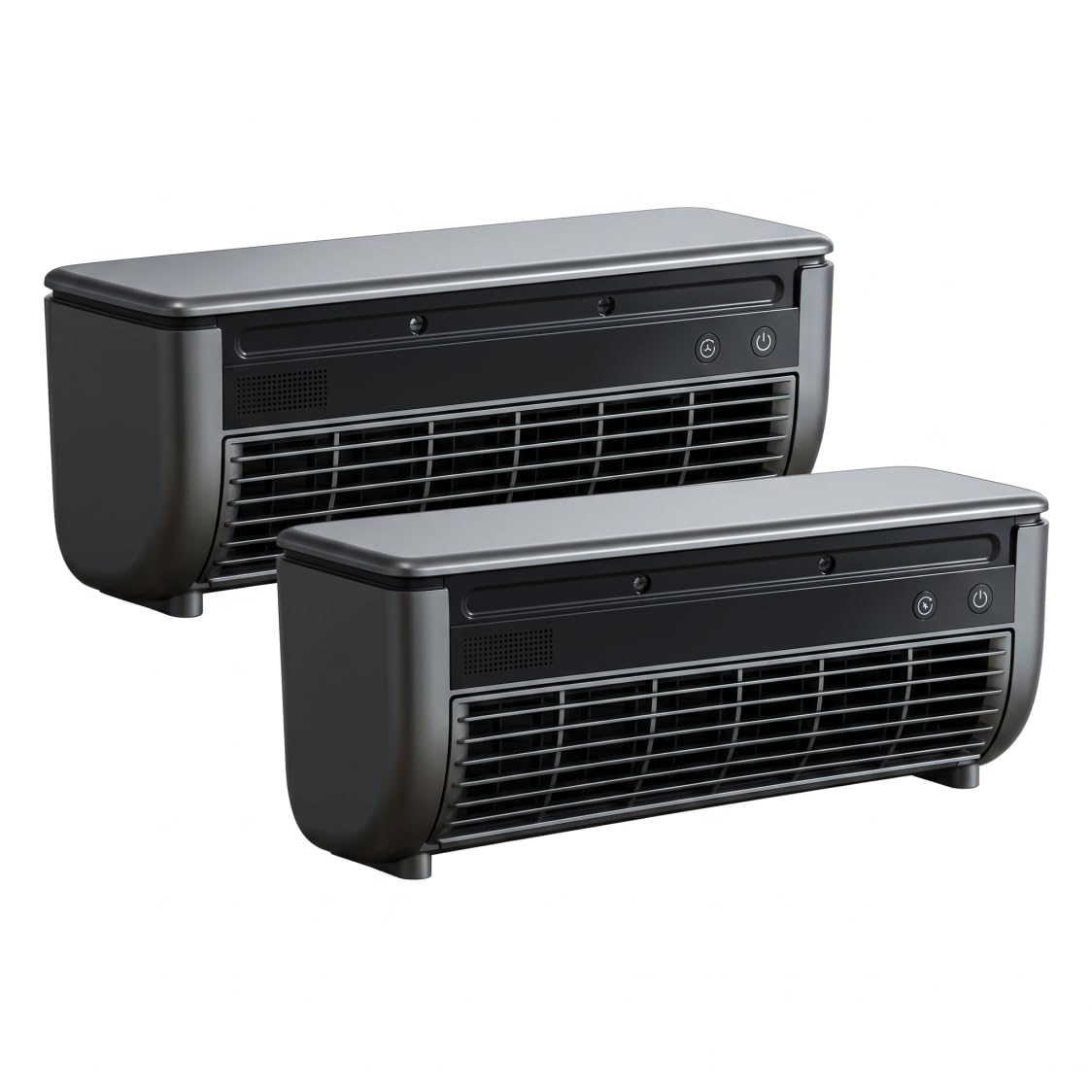 Ventilador de aire acondicionado, mini aire acondicionado portátil de 2 piezas, ventilador de refrigeración recargable por USB con niebla fría y 3 velocidades, control remoto, montaje en pared sin