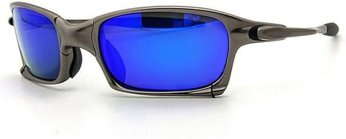 Jiggy Babe Gafas de sol cuadradas deportivas superiores Marco de metal de aleación polarizada Iridium Mirror Riding