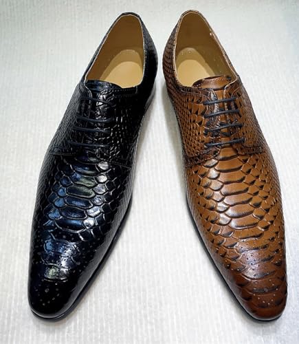 Santimon Men’s Formal Dress Oxford Shoes- Fashion Comfotable Genuine Leather Derby for Weddings, Business & Party3