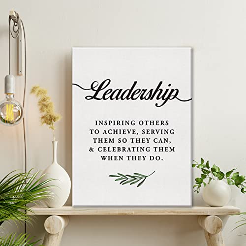 Moiol Canvas Office Wall Art, Leadership Print Framed Poster 12 X 15 Inch Painting Decoration For Home Office, Leader Gift #TOP2