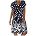 Produktbild WGNNAA Damen Tunikakleid Sommerkleid Freizeitkleid Strandkleid Übergroße Elegante A Linie Kleid Kurzarm Lose Fit Kleider Casual Blusenkleid S-4XL