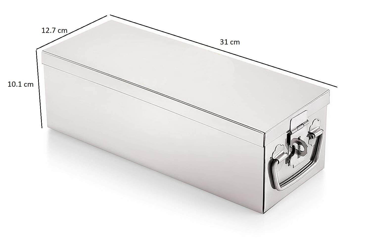 GinoSet Steel Locker Boxes Jewellery & Cash Peti Size - 12.2 Inch With Laser Printed Design (Steel) (12.2 x 5 x 4.5 INCH) (liflowBig) 2