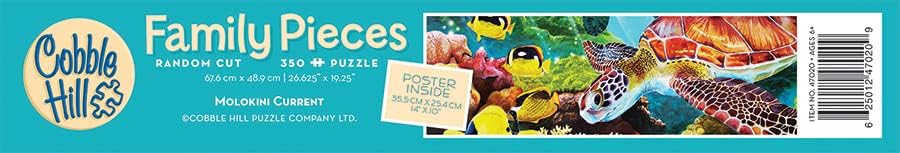 Miniatura 6 de Cobble Hill Family Piece's 350 Puzzle - Molokini Current - Muestra de póster incluido