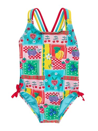 Image of RuffleButts Girls UPF50+ Sun Protection Tie Shoulder /Cross Back One Piece Swimsuit