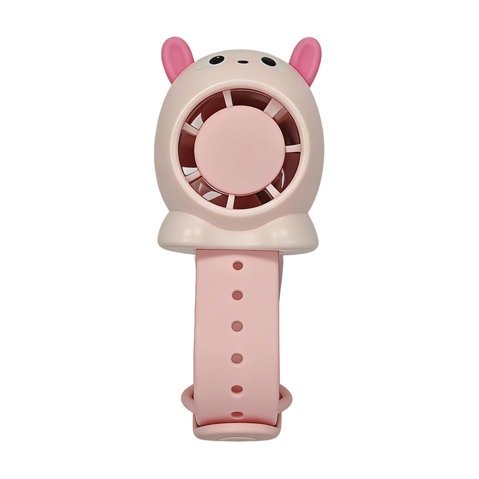 PANGBOER Portable Wristband Fan for Children Noiseless Operate and Soft Silicone Strap Adjustable Airflows Travel Gift Cartoon Wrist Fan