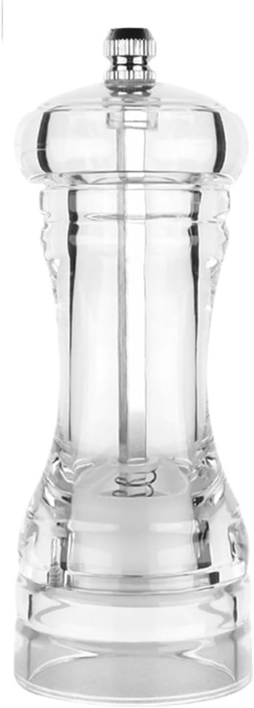 Grinder- Acrylic Salt And Shakers Adjustable Coarseness By Ceramic Rotor Kitchen Accessories(1X6 inch)