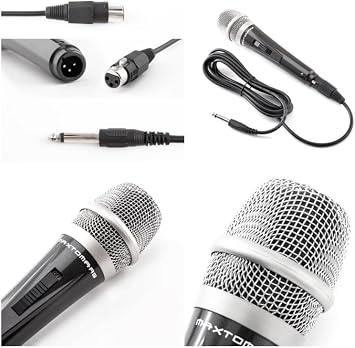 Adamantite Dynamic Musical instrument Microphone for Singing with 3.5M/11.40 ft XLR Cable, Handheld Mic for Karaoke Singing, Speech, Wedding, Stage and Outdoor Activity