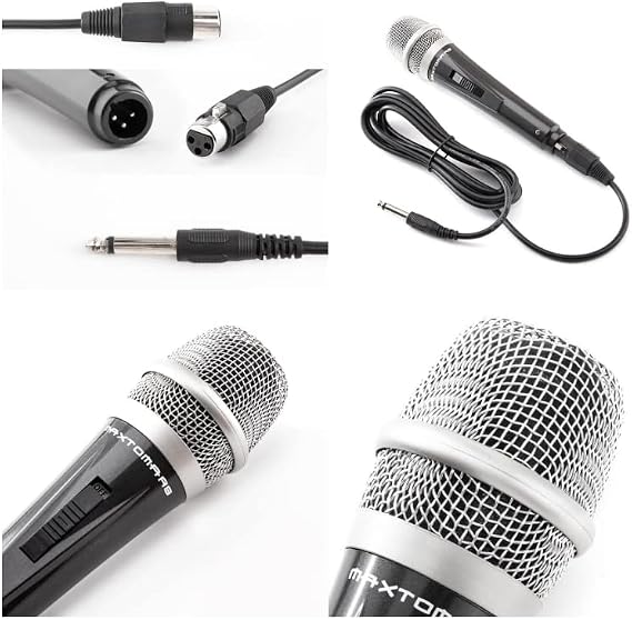 Adamantite Dynamic Musical instrument Microphone for Singing with 3.5M/11.40 ft XLR Cable, Handheld Mic for Karaoke Singing, Speech, Wedding, Stage and Outdoor Activity