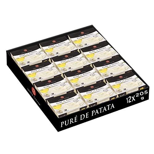 Santa Teresa - Pack 12 Tarrinas de Puré de Patata ¡Calentar y Listo!. Sin Conservantes, Sin Gluten, Sin Aditivos