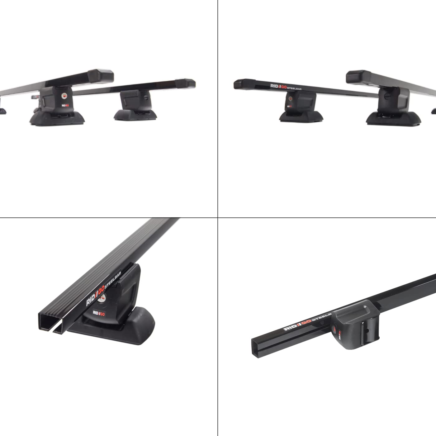 RIDIGO STEELBAR Dachträger für Hyundai i30 2 II GD 3/5-Tür 2012-2016 | Stahl, 75 kg Tragkraft, fixpunkte, Schwarz