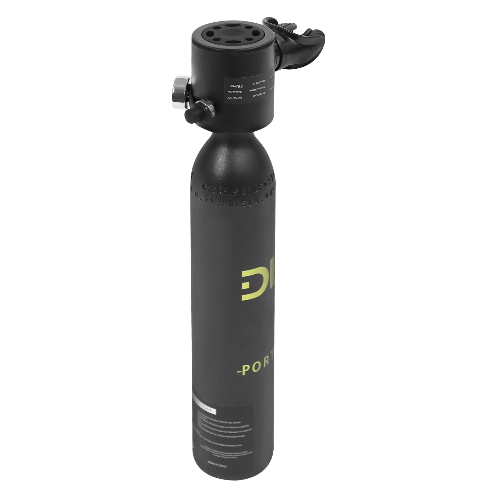 0.5L Mini Tauchflasche für das Tauchen im Flachen Wasser, Lung Tank Support 5-10 Min Unterwasseratmung Kleine Tauchzylinder für Tauchpraxis Oder Als Ersatzluftflasche