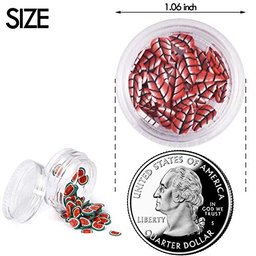 SEVENWELL 36pcs 3D Tiny Fruit Flower Leaves Slice Charms Resin Confetti for Slime, DIY Crafts, Nail Art, Resin Mold, Clay, Face Decorations - Thumbnail 2