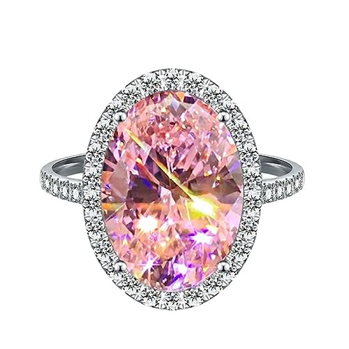 925 Silver Fashion Pink Diamond Ladies Cubic Zircon Oxide Ring - Wedding and Statement Jewelry for Women