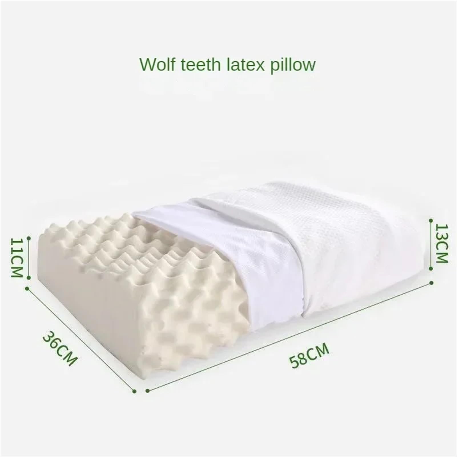 LPHFDCS Latex Kussen Natuurlijke Latex Kussen Volwassen Kussen Core Massage Core Latex Kussen Memory Foam (Wave Style 40x60cm