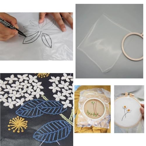 Image of Water Soluble Canvas Cloth,14 Count Aida Cloth,Water Soluble Cross Stitch Canvas,Disappear in Water DIY Handmade Embroidery Sewing Accessories. (100 x 22cm), White
