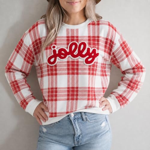 Jolly Red Plaid Sweatshirt, alternative view 2