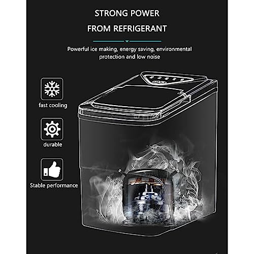 Fabricadora de hielo portátil 15KG GRFIT para hogar y comercio miniatura 6