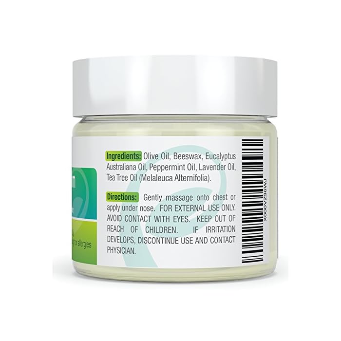 Puriya Chest Rub Cream Support for Congestion and Sinuses, Breathe Ease