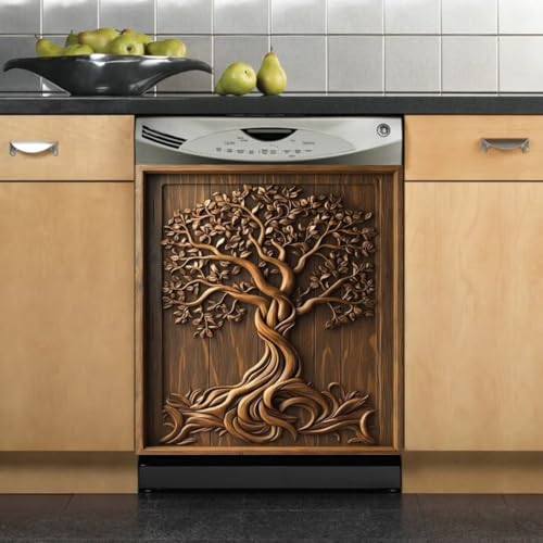 Imán decorativo para lavavajillas forma árbol de la vida miniatura 3