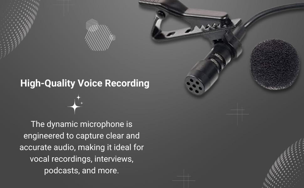 Image of Metal Professional Collar Mic, Voice Recording Filter Microphone for Singing, YouTube, DSLR Camera, Smartphones M86