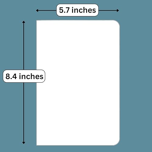 Miniatura 4 de RICCO BELLO Cuaderno de tapa dura a rayas, clásico, para colegio o diario, cierre de banda elástica, soporte para bolígrafo, bolsillo interior, 5.7