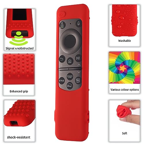 Image of Silicone TV Remote Cover Compatible with Samsung Smart TV Remote 2023 BN59-01432G BN59-01432A (Samsung Smart TV 2023 Model Solar Remote Cover - Style 2, Sky Blue - Style 2)