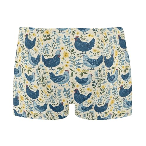 Cute Cock Rooster Mens Swim Trunk Swimwear Bathing Suit Swim Brief Square Leg Board Short S B0404055