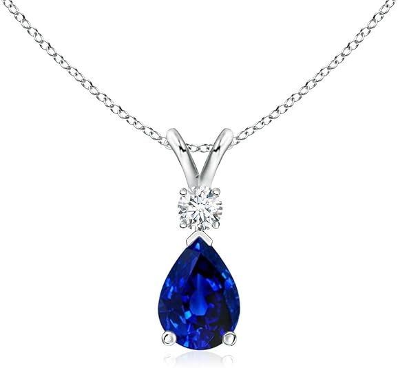 Natural Blue Sapphire Solitaire Pendant
