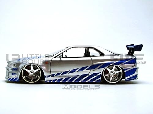 Miniatura 3 de Jada Toys – 97158 – Nissan Skyline GTR R34 – Rápido y Furioso – Escala 1:24