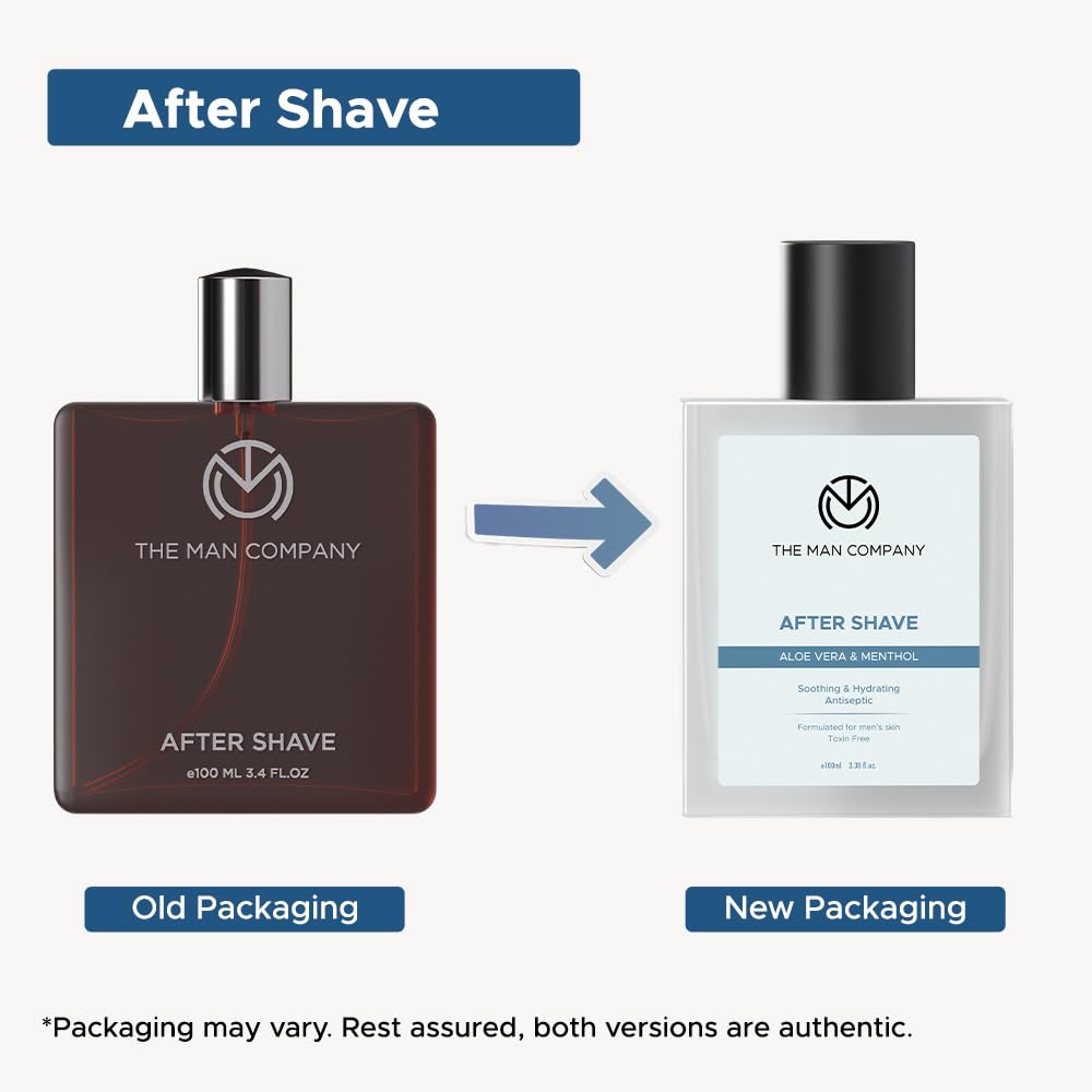 The Man Company After Shave Spray für Herren mit Aloevera und Menthol | Beruhigt, beruhigt, frische Haut | Post-Shave-Sprühlotion – 100 ml