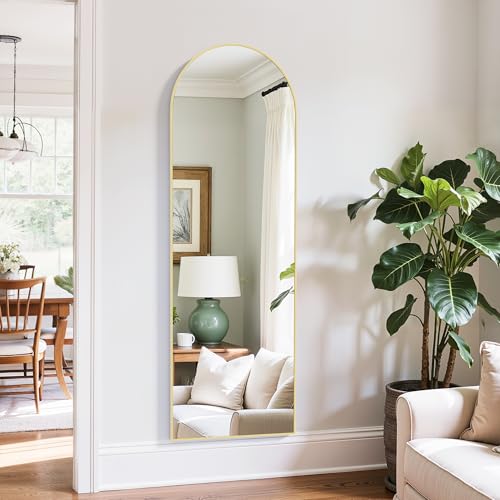 Simple Deluxe Arched Floor Mirror