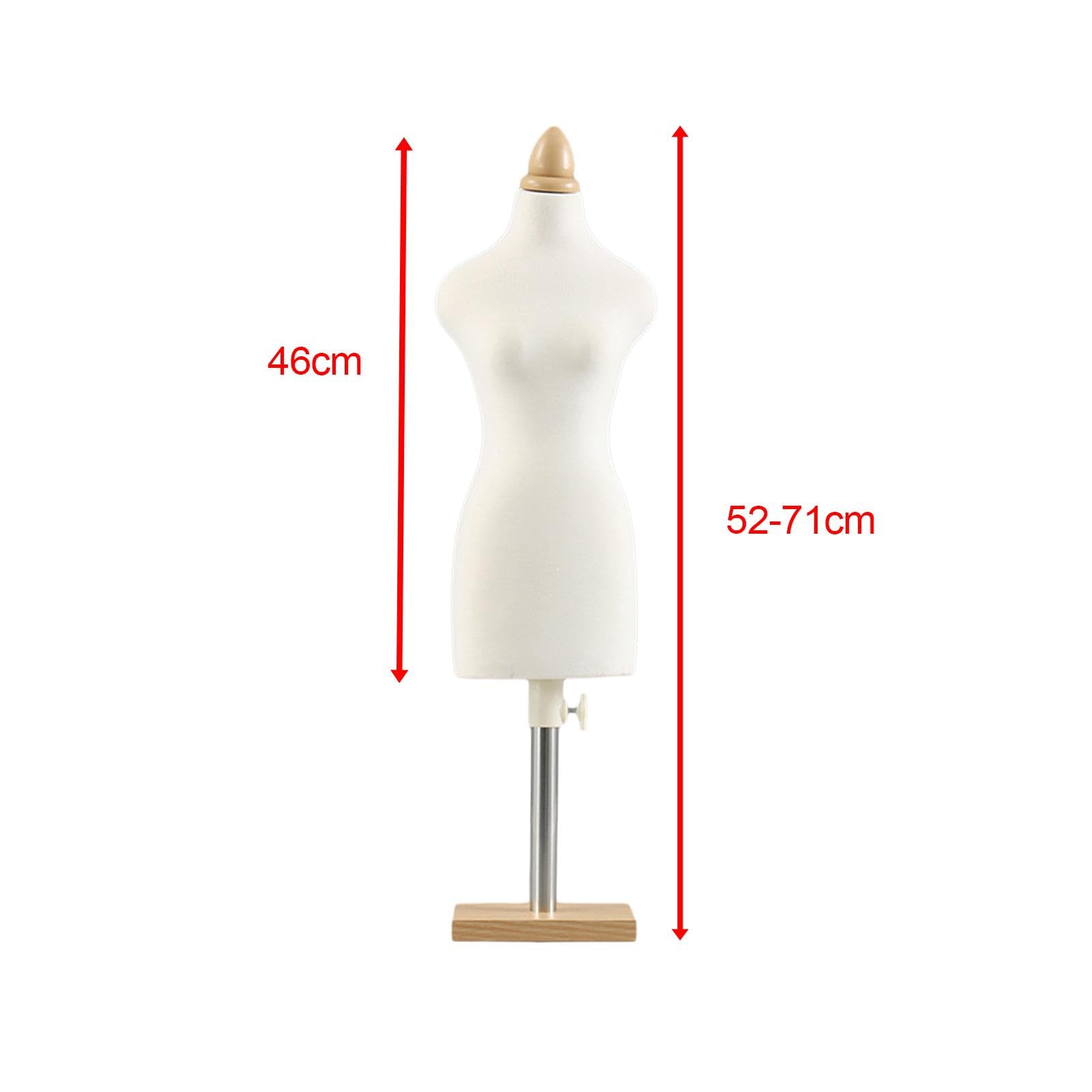 Puppenkleid Ständer Schneiderpuppe Mini Dress Form Torso Ständer mit Sockel für Puppenkleidung für Puppenhaus DIY Projekte Kinder Modeentwürfe Musterg, 46 cm quadratischer Sockel