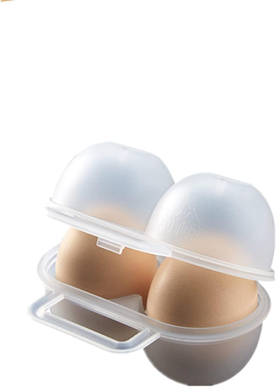 Egg Case Egg Protective Case for 2 Egg Holder Portable Egg Storage Box Hard Shell Egg Crack Prevention for Camping Picnic Climbing Bento Eggs Carrying Case