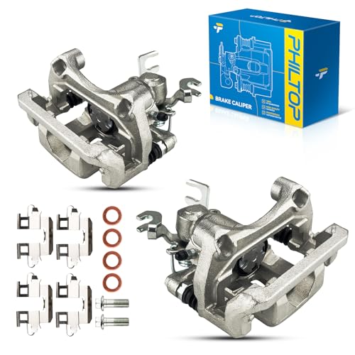 PHILTOP 18-B5002 18-B5003 Rear Brake Caliper Replacement For 2006-2012 Ford Fusion, 2008-2013 Mazda 6, 2007-2012 Lincoln MKZ, 2006-2011 Mercury Milan, 2006-2007 Mazda 6 2.3L, 2006 Lincoln Zephyr