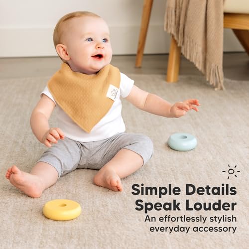 Image of KeaBabies 8pk Organic Baby Bandana Bibs for Drooling Teething (Sahara /Quin)